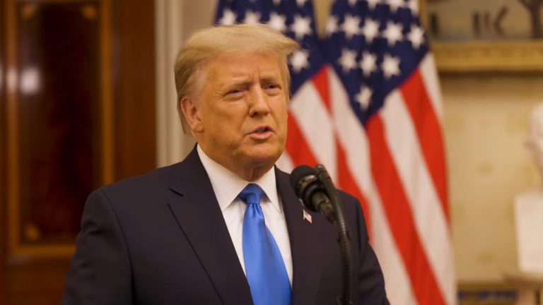 ВИДЕО: Дональд Трамп записал прощальную речь