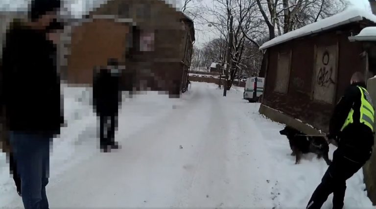 ВИДЕО: собака в Риге несколько дней просидела рядом с умершим хозяином