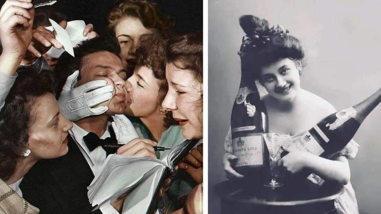 Мадам Клико и зацелованный Синатра в подборке фотографий из прошлого