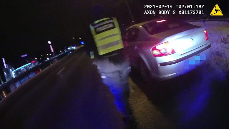 2.5 промилле и побег. Полицейские поймали пьяного водителя дважды за ночь (ВИДЕО)