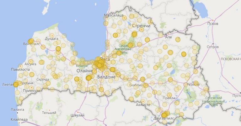 Опубликована карта вакцинации у семейных врачей в Латвии