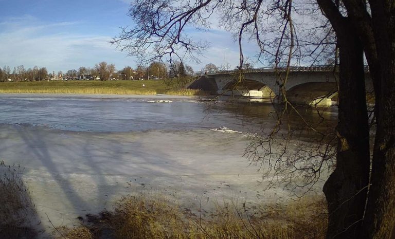 Уровень воды возле Елгавы поднялся на 12 см