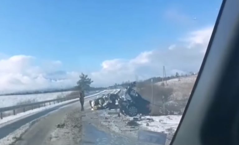 ФОТО и ВИДЕО: трагическая авария на дороге Тукумс-Кулдига унесла жизнь человека