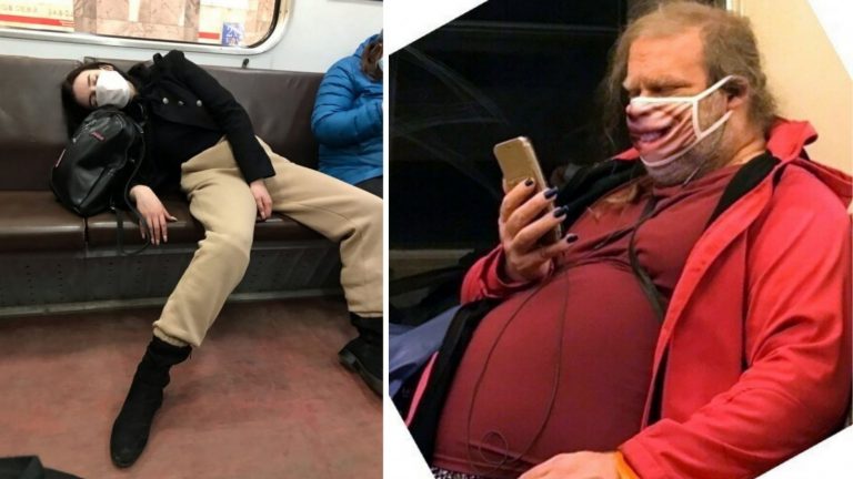 Немного экстремальных модников, которые встречаются в метро
