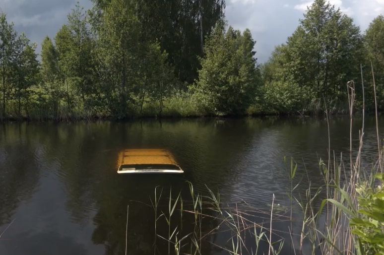 Пьяный водитель на машине въехал в озеро в Бабитском крае. Погибли две собаки (ВИДЕО)