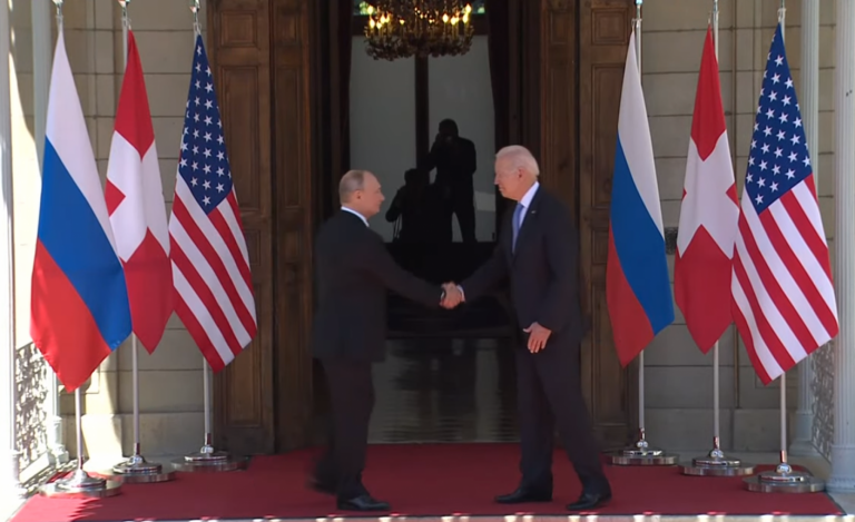 Встреча Путина и Байдена началась