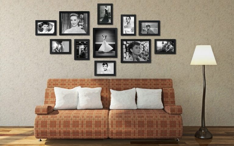 Фоторамки в интерьере: общие правила, советы экспертов, множество примеров