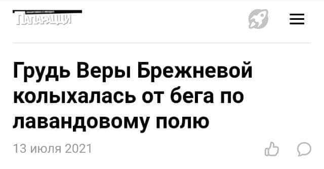 Заголовки, которые мы заслужили и Вера Брежнева