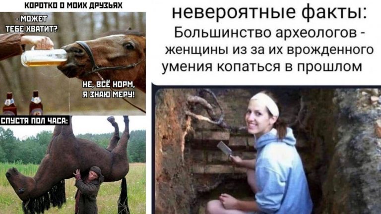 Копание в прошлом, напиться как лошадь и другие картинки с надписями