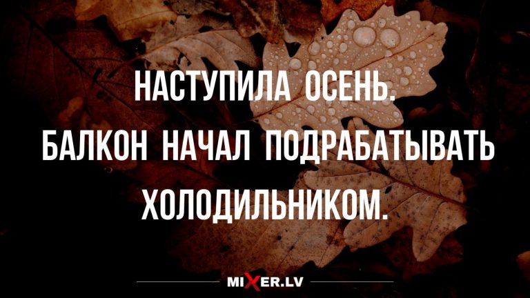 Юмор за день и наступила осень