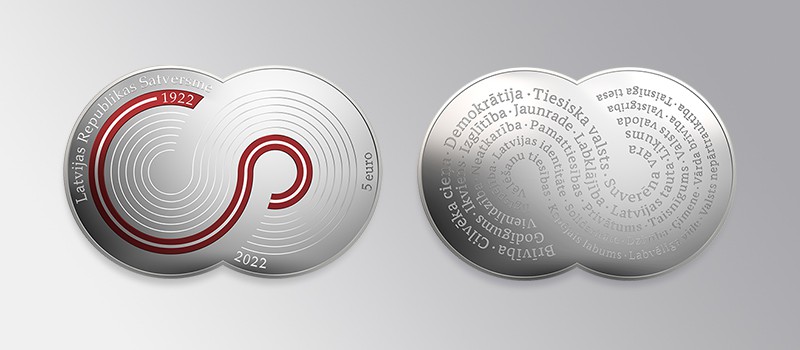 Satversmei 100 — новая коллекционная монета Банка Латвии