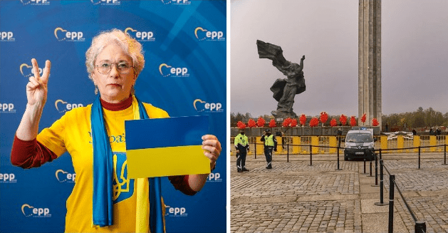 Калниете призвала использовать «окно возможностей» и снести памятник в парке Победы