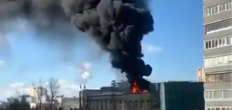 В Москве произошел крупный пожар