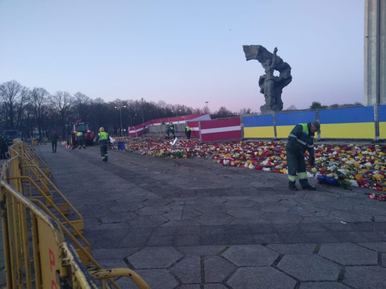 Цветы завяли и замерзли. В Rīgas meži объяснили поспешную уборку цветов в парке Победы