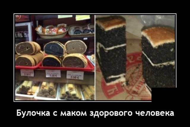 Новые демотиваторы и булочка с маком