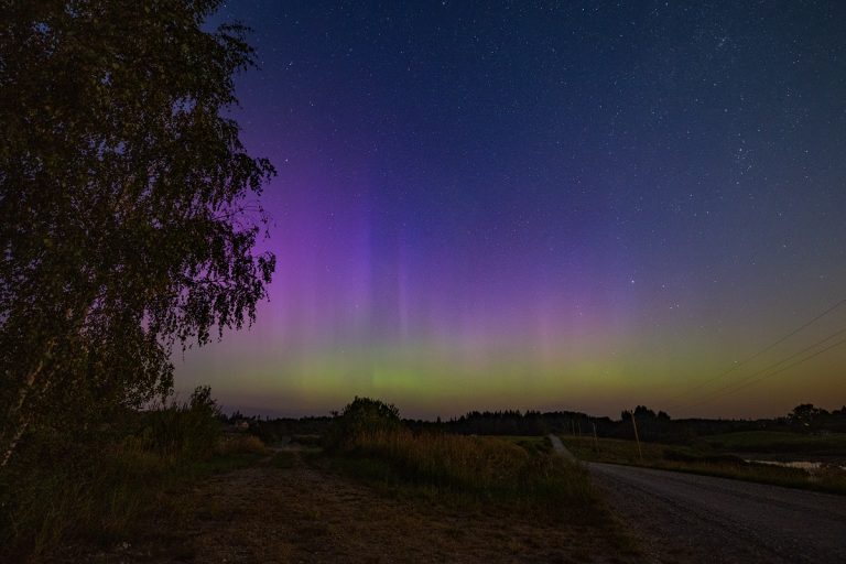 Жители Латвии сегодня ночью наблюдали северное сияние