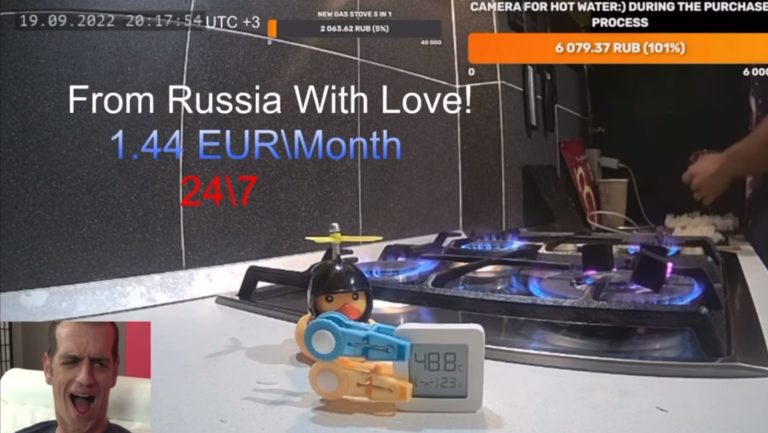 Россиянин запустил стрим, где 24 часа в сутки держит включенными газовые конфорки