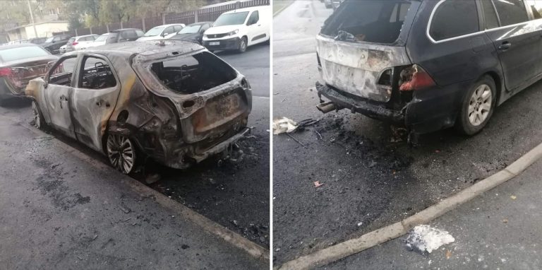 В Иманте ночью сгорели три автомобиля