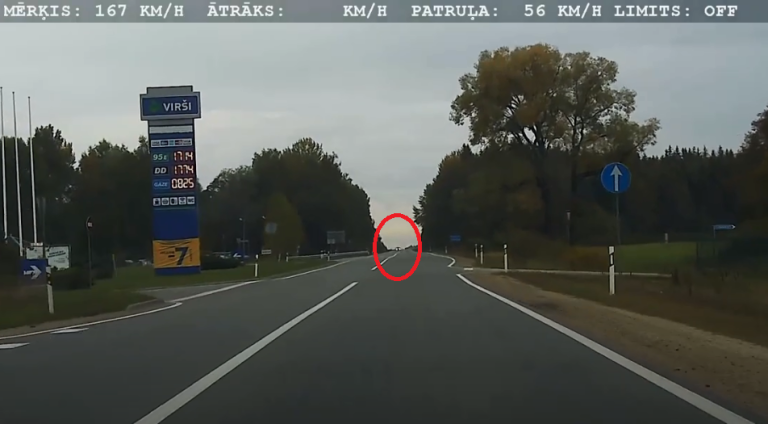 Под Цесисом 19-летний парень мчался на BMW со скоростью 170 км/ч