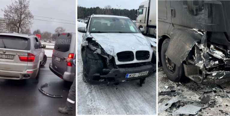 Водитель BMW X5 в Плявниеках совершил аварию и скрылся с места ДТП. Вскоре он врезался в грузовик