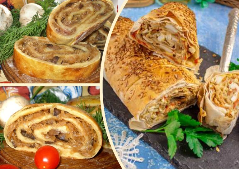 Польский рождественский рулет с капустой и грибами. Просто и очень вкусно!