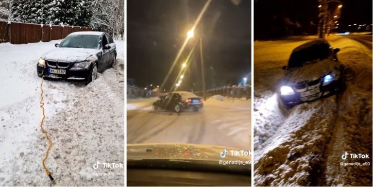 Водитель BMW дрифтует и создает опасные ситуации на дорогах