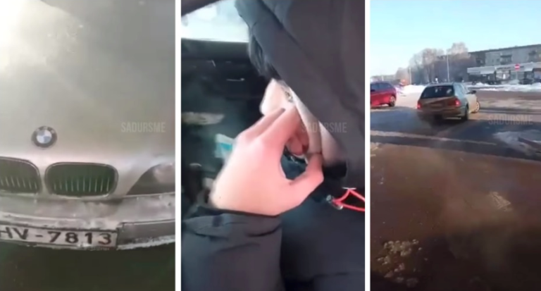 Женщина пыталась задержать вора бензина на автозаправке в Пурвциемсе — залил на 50 евро и поехал