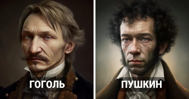 Нейросеть создала портреты 10 знаменитых русских писателей-классиков