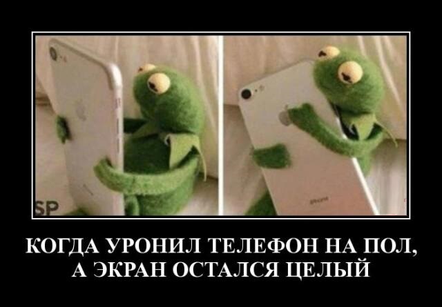 Новые демотиваторы и когда уронил телефон на пол