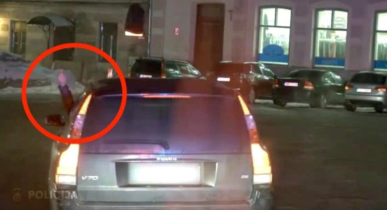 После погони в Лимбажи полиция задержала водителя с почти 3 промилле алкоголя