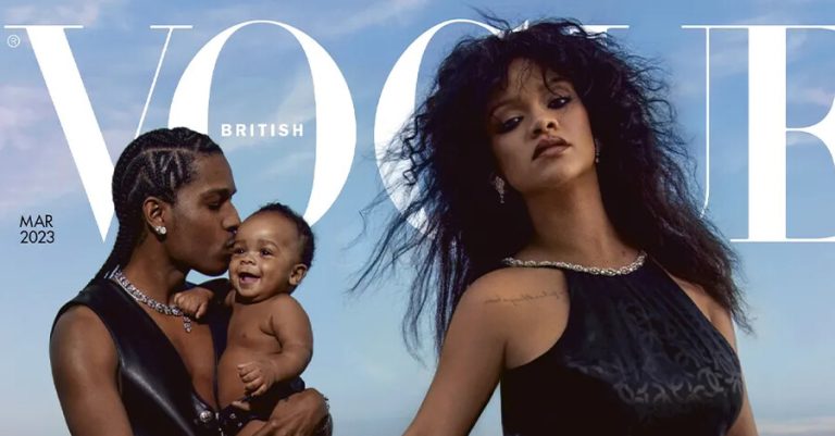 Певица Рианна снялась для Vogue и впервые показала лицо сына