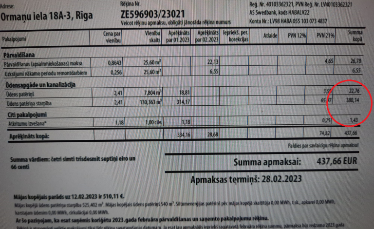 Это настоящий шок! Жильцам в Агенскалнсе за потерю воды придется заплатить 380 евро