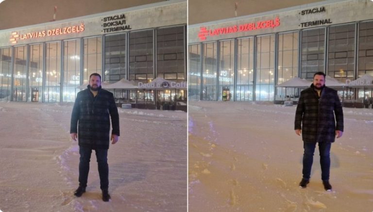 Со здания Рижского вокзала убрали надпись на русском языке