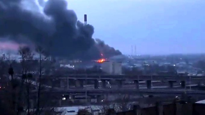 Массированный ракетный удар по городам Украины