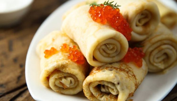 Сырные блинчики с зеленью