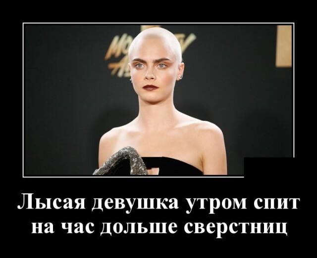 Новые демотиваторы и лысая девушка