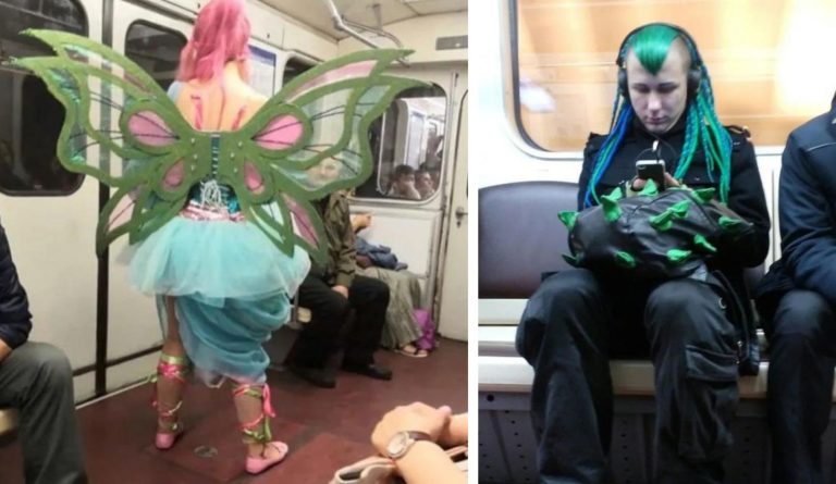 Модники и чудики из подземелий метро и даже бабочка
