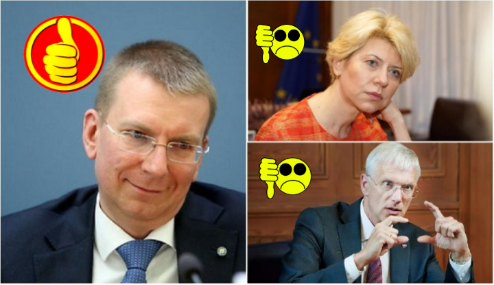 Ринкевич получил высшую оценку общества, на последнем месте Чакша. Второй с конца — Кариньш