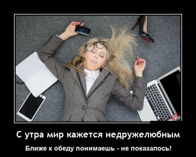 Новые демотиваторы и недоброе утро