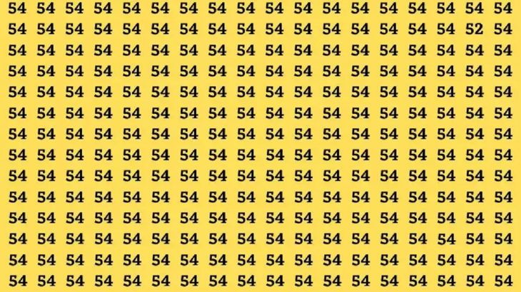 Перезагрузите свой мозг и найдите число 52 среди чисел 54. Решение головоломки повысит ваш IQ