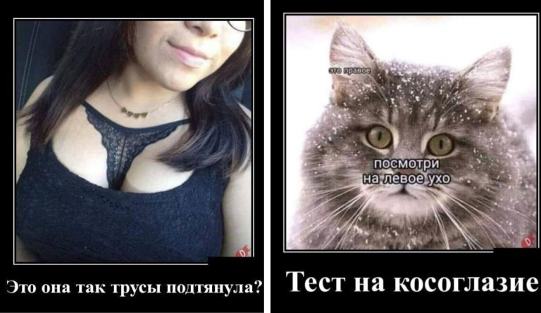 Новые демотиваторы и тест на косоглазие