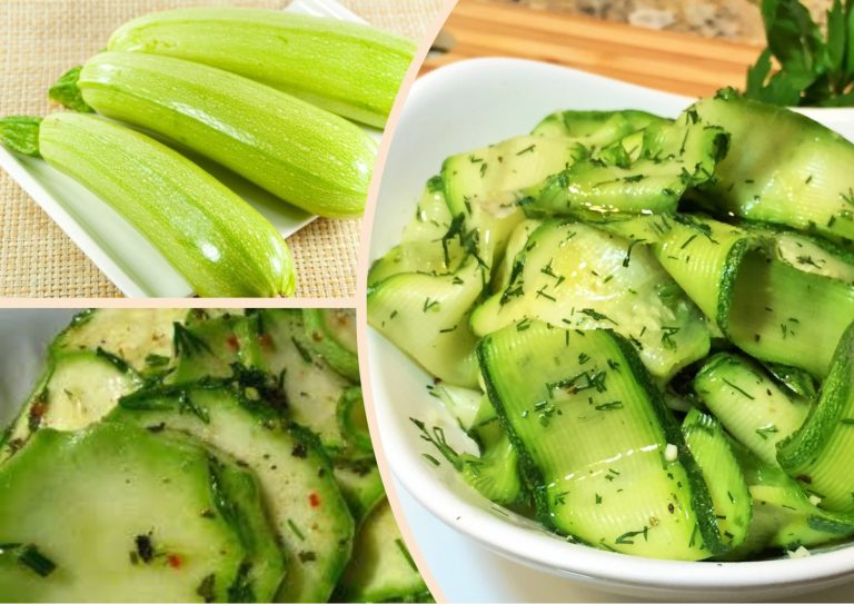 Быстрый осенний рецепт: малосольные кабачки с огурцами