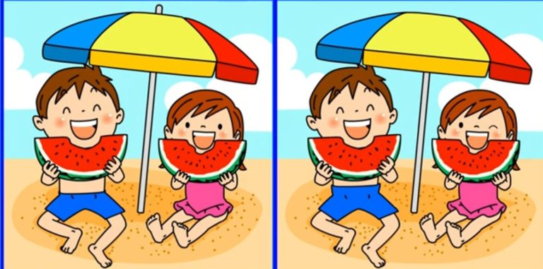 Отдыхать на пляже весело, но давайте сыграем в IQ TEST, найдя различия на картинках!