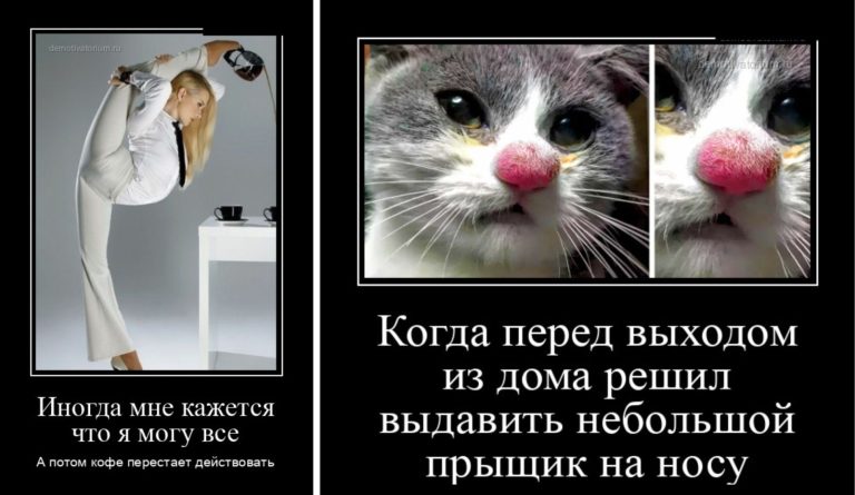 Новые демотиваторы и прыщик на носу