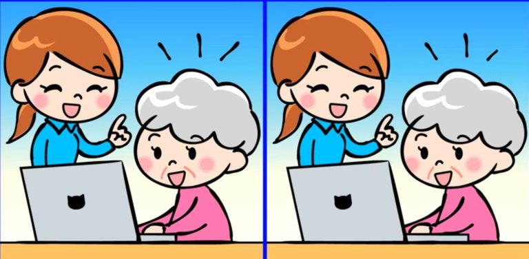 Пройдите этот IQ-ТЕСТ с бабушкой и ее внучкой. Все, что вам нужно сделать, это найти различия в изображениях!
