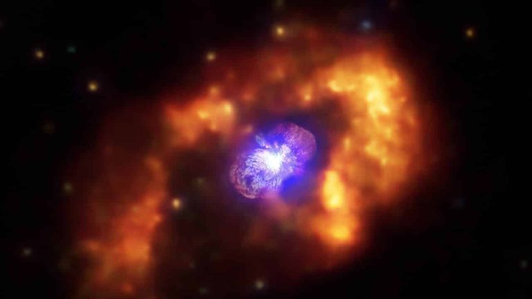 В NASA показали уникальные кадры звездного извержения 180-летней давности