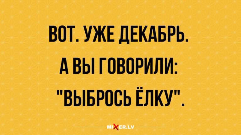 Юмор за день и не время выбрасывать ёлку