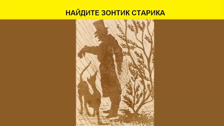 Головоломка столетней давности продолжает сводить с ума: как найти за 4 секунды спрятанный зонтик?!