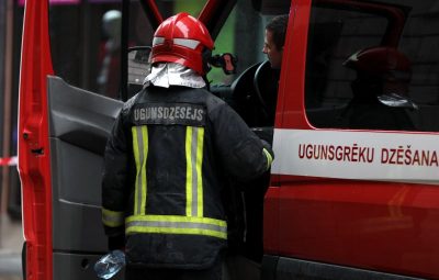 В Риге утром горел жилой дом