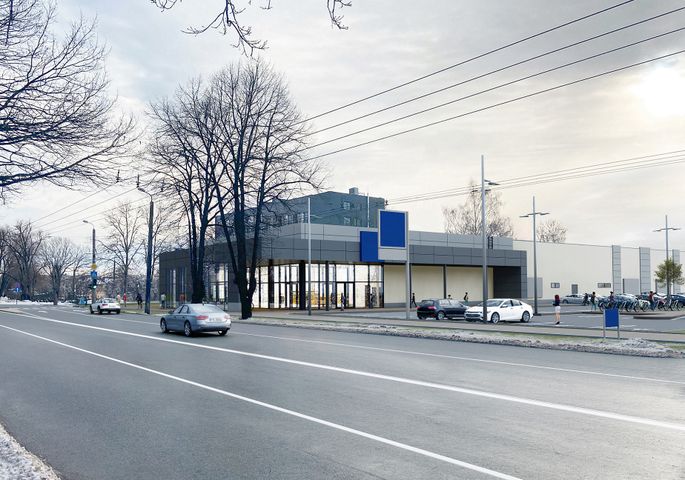 На улице Деглава в Риге начинается строительство нового магазина Lidl